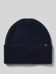 Czapka beanie z szerokim brzegiem i detal z logo od camel active - 1