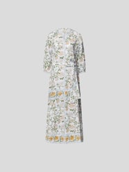 Leinenkleid mit Taillengürtel von Hannah Artwear Gelb - 24