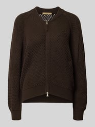 Oversized Strickjacke mit Lochmuster Modell 'Bomber' von Smith and Soul - 1