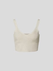 Crop Top in Grobstrick-Optik von Pistola Weiß - 17