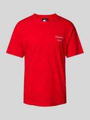 T-shirt met labelstitching van Tommy Jeans Rood - 47