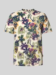 T-Shirt mit geripptem Rundhalsausschnitt Modell 'JEMO' von Blend Beige - 47