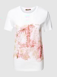 T-shirt z nadrukowanym motywem model ‘WIEN’ od Max Mara Studio Czerwony - 9
