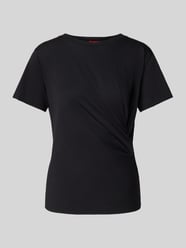 T-Shirt mit Raffung Modell 'Agadir' von MAX&Co. Schwarz - 22