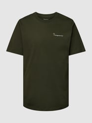 T-Shirt mit Label-Print von Knowledge Cotton Apparel Grün - 29