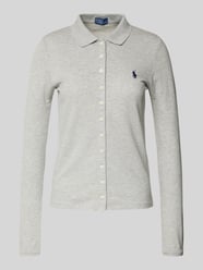 Shirt met lange mouwen en labelstitching van Polo Ralph Lauren Grijs / zwart - 41