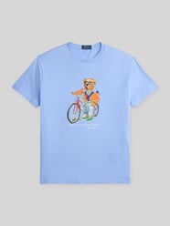 damski t-shirt o kroju slim fit z nadruk polo bear od Polo Ralph Lauren - 26
