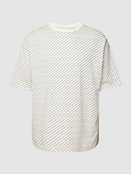 Relaxed Fit T-Shirt mit Logo-Muster von Tom Tailor Denim Weiß - 19