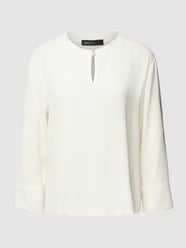 Blouseshirt in effen design met druppelvormige hals van Marc Cain Wit - 26