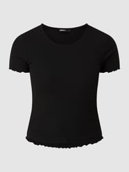 Cropped T-Shirt mit Rippenstruktur Modell 'Emma' von Only - 26