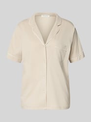 Pyjama-Oberteil mit Reverskragen und Brusttasche von Christian Berg Woman Beige - 30