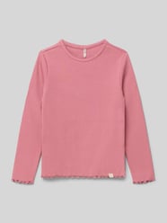 Bluzka z długim rękawem o kroju regular fit z Mieszanka bawełny Model 'TRINNY LIFE' od ONLY Fuksjowy - 35