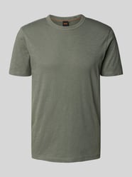 T-shirt o kroju regular fit z teksturowanej bawełny Model 'TEGOOD' od BOSS Orange - 22