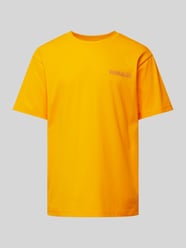 Oversized T-shirt met labelprint van Napapijri Oranje - 5