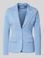 Shaped Fit Blazer aus Jersey-Viskose-Mix mit angedeuteten Pattentaschen von Tom Tailor Blau - 43