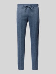 Slim Fit Stoffhose mit Tunnelzug Modell 'Sparta Flex' von Zuitable Blau - 12