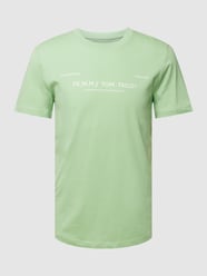 T-Shirt mit Statement- und Label-Print von Tom Tailor Denim Grün - 7