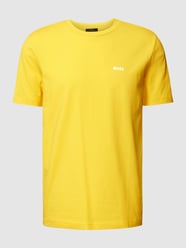 T-shirt z nadrukiem z logo od BOSS Green Żółty - 15