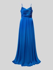 Abendkleid mit Wasserfall-Ausschnitt von TROYDEN COLLECTION Blau - 10