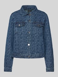 Kurtka jeansowa z kieszeniami z patką na piersi od Armani Exchange - 40