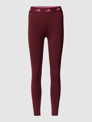 Sportlegging met logoband van Adidas Training Rood - 27