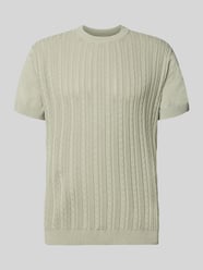 T-Shirt mit Zopfmuster von Lindbergh - 47
