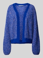 Cardigan mit gerippten Abschlüssen von Lanius Blau - 35