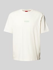 T-Shirt mit Label-Print Modell 'Diqitee' von HUGO Beige - 44
