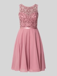 Cocktailjurk met strass-steentjes van LUXUAR FASHION Fuchsia - 37