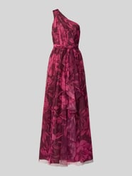 Abendkleid mit One-Shoulder-Träger von Adrianna Papell Bordeaux - 14
