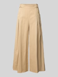 Wide Leg Stoffhose mit verkürztem Schnitt Modell 'Leonie' von MAC Beige - 6