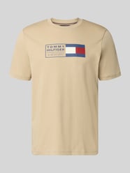 Regular Fit T-Shirt aus reiner Baumwolle von Tommy Hilfiger Beige - 42