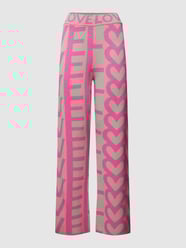 Flared Cut Hose mit Allover-Muster von Frogbox Grau - 4