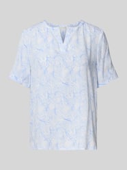 Bluzka o kroju slim fit z kołnierzem z lamówką od Christian Berg Woman - 38