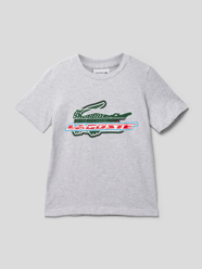 T-Shirt mit Label-Print von Lacoste Grau - 6