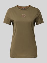 T-Shirt mit Label-Print Modell 'Elogo' von BOSS Orange Grün - 24