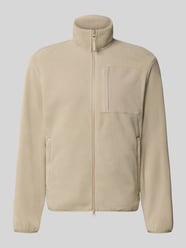 Regular Fit Fleecejacke mit Zweiwege-Reißverschluss Modell 'MASON' von JACK & JONES Beige - 2