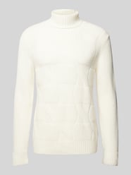 Rollkragenpullover mit Label-Detail Modell 'Brian' von Brax Beige - 26