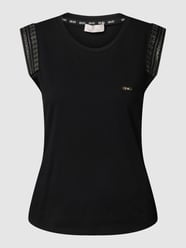 Tanktop mit Ziersteinbesatz von LIU JO SPORT Schwarz - 1