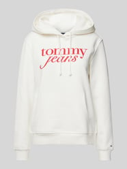 Regular Fit Hoodie mit Label-Print von Tommy Jeans Beige - 10