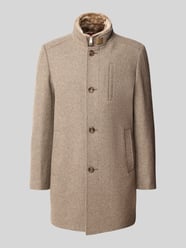 Regular fit lange wollen jas met knoopsluiting van CINQUE - 35