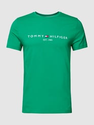 T-Shirt mit Label-Stitching von Tommy Hilfiger Grün - 31