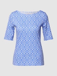 T-Shirt mit Allover-Muster von Christian Berg Woman Blau / Türkis - 24