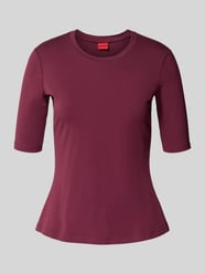 Slim fit T-shirt van katoenmix, model 'DARNELIA' van HUGO Bordeaux - 15