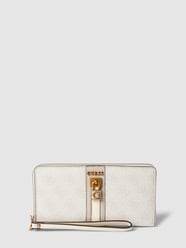Portemonnaie mit Label-Details Modell 'GINEVRA' von Guess Grau / Schwarz - 37