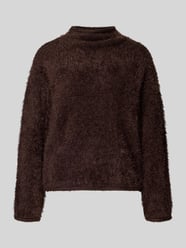 sweter z dzianiny o kroju regular fit ze stójką model 'CAT' od FREE/QUENT - 30