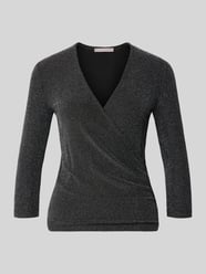 Schimmerndes Blusenshirt mit V-Ausschnitt von Christian Berg Woman Selection - 47