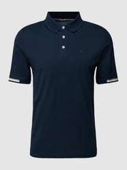 Koszulka polo z paskami w kontrastowym kolorze od HECHTER PARIS Niebieski - 8
