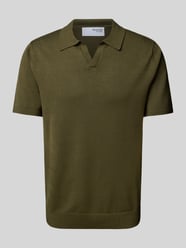 Poloshirt met V-hals, model 'TELLER' van SELECTED HOMME - 4