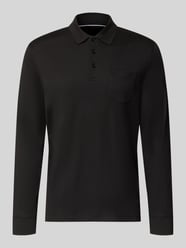 Regular Fit Poloshirt aus Baumwoll-Mix mit Brusttasche von bugatti - 12